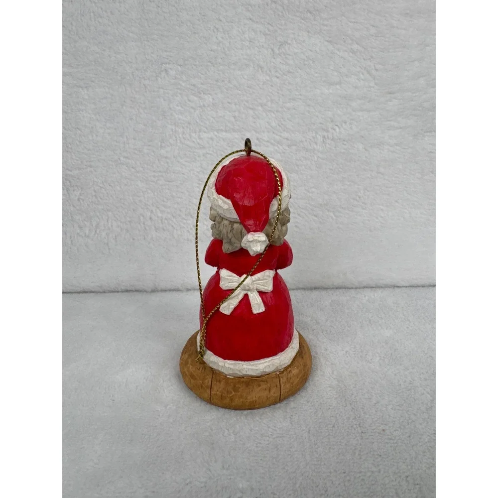 2004 Dated Mrs Claus Resin Christmas Ornament Unisex OS Red Excellent